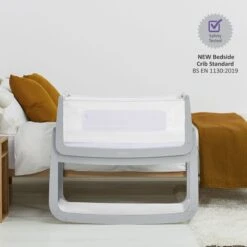 SnuzPod 4 Bedside Crib With Mattress - Dove -Baby Products Store 04 dove