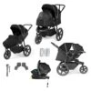 Ickle Bubba Venus Prime Jogger I-Size Travel System & Isofix Base - Black -Baby Products Store 13 004 600 001 01
