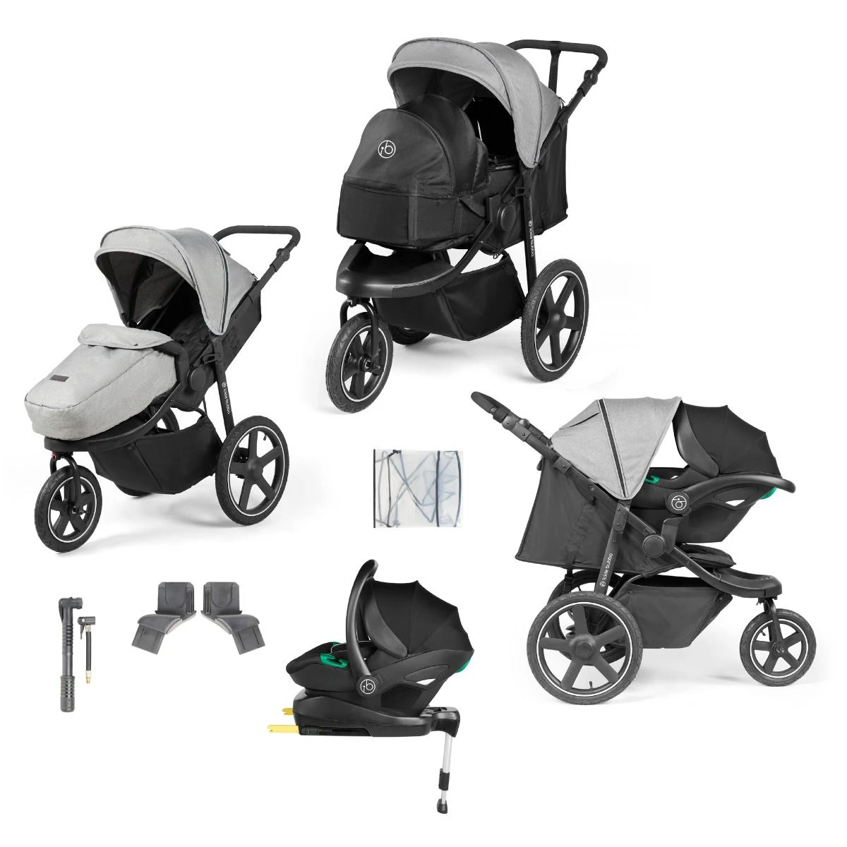 Ickle Bubba Venus Prime Jogger I-Size Travel System & Isofix Base - Space Grey 3 Ickle Bubba Venus Prime Jogger I-Size Travel System & Isofix Base - Space Grey