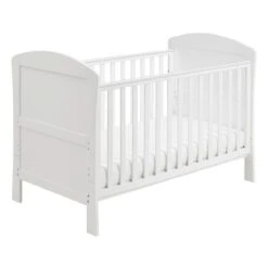 Babymore Aston Drop Side Cot Bed - White