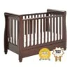 Babymore Eva Sleigh Drop Side Cot Bed - Brown -Baby Products Store babymore eva drop side cot bed brown 1
