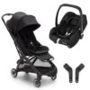 Bugaboo Butterfly Pushchair + Maxi-Cosi CabrioFix I-Size - Black/Midnight Black -Baby Products Store bugaboo butterfly cabriofix bundle midnight black