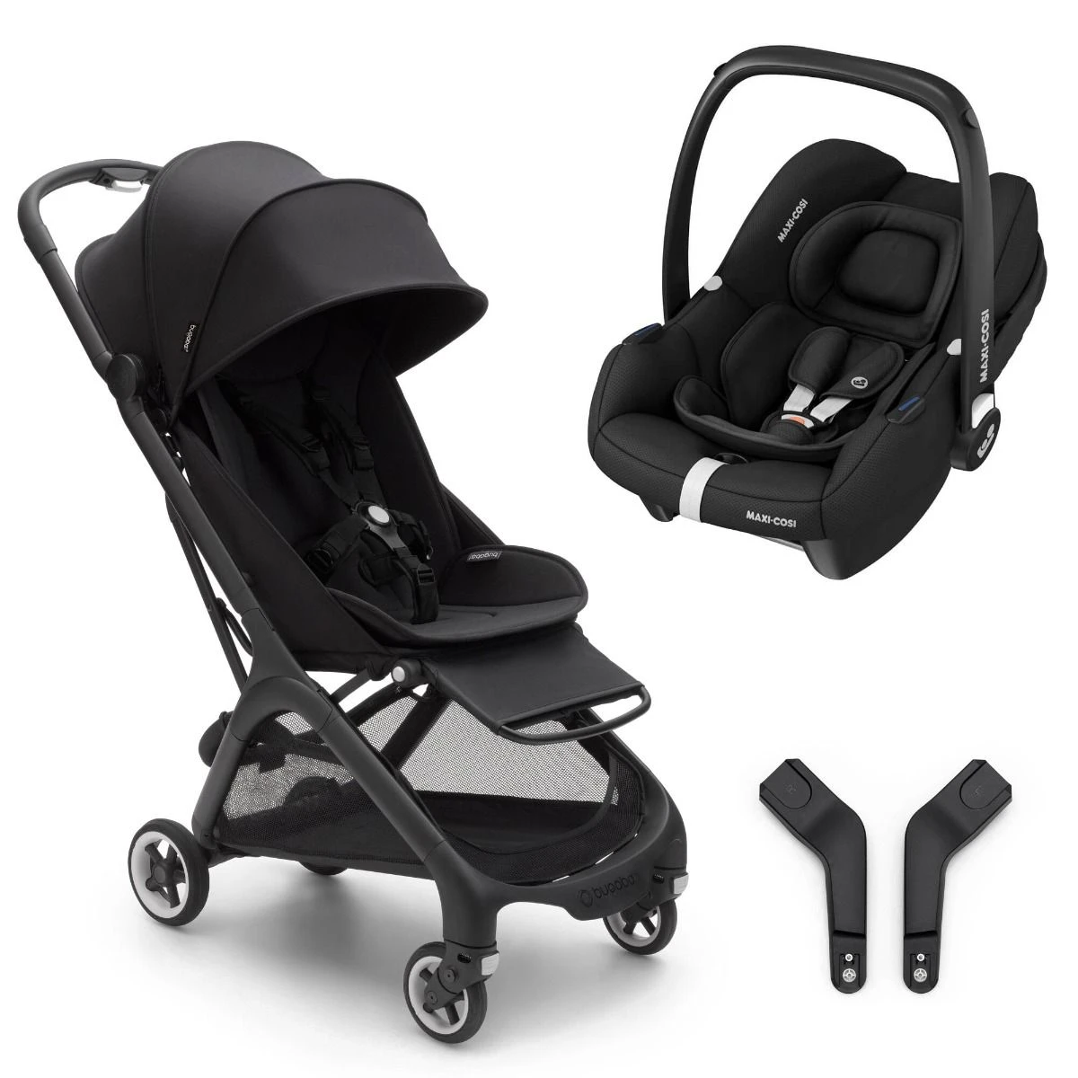 Bugaboo Butterfly Pushchair + Maxi-Cosi CabrioFix I-Size - Black/Midnight Black 3 Bugaboo Butterfly Pushchair + Maxi-Cosi CabrioFix I-Size - Black/Midnight Black