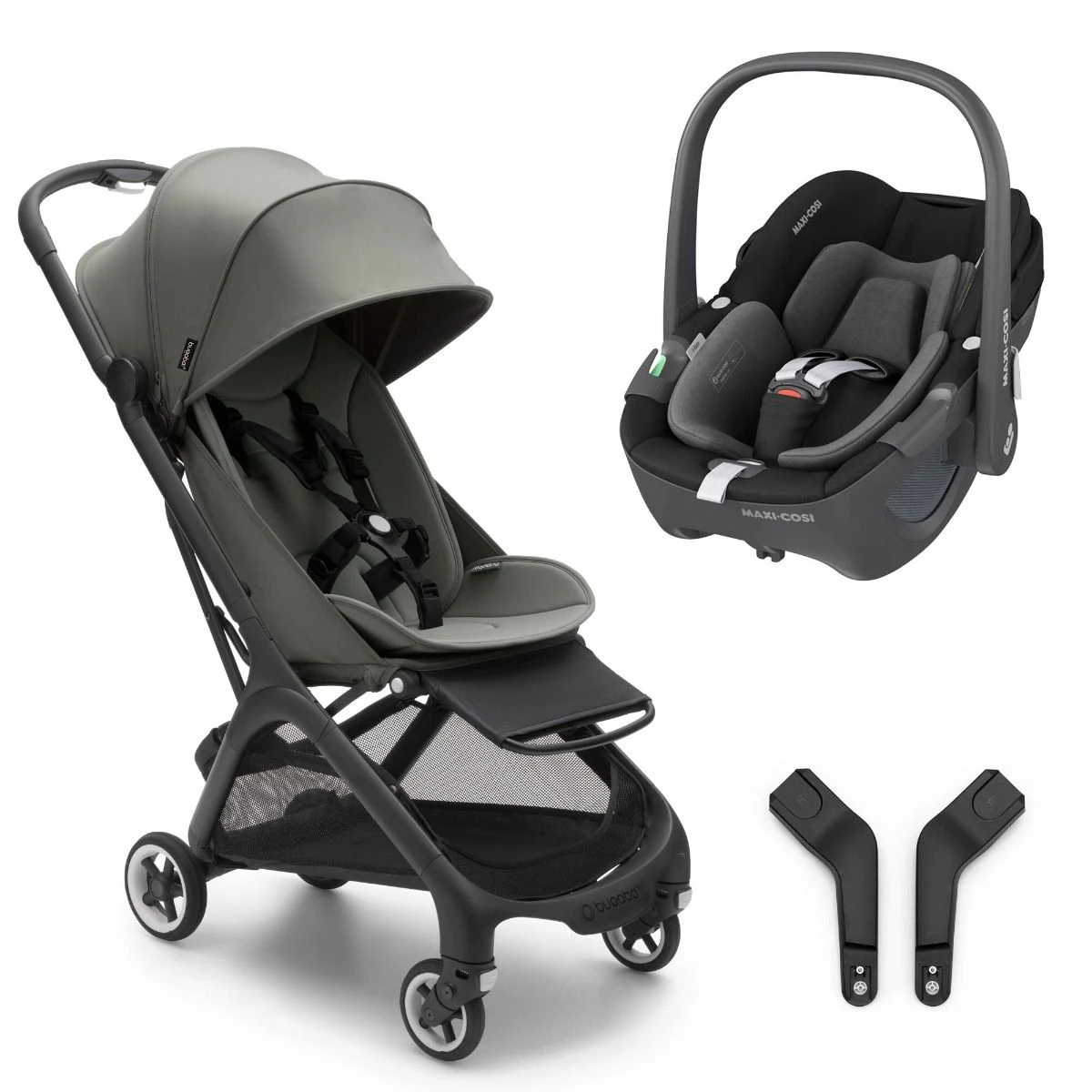 Bugaboo Butterfly Pushchair + Maxi-Cosi Pebble 360 - Black/Forest Green 3 Bugaboo Butterfly Pushchair + Maxi-Cosi Pebble 360 - Black/Forest Green