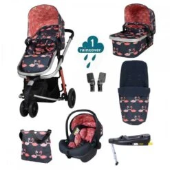 Cosatto Giggle 3 In 1 I-Size Everything Bundle - Pretty Flamingo