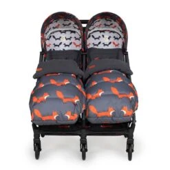 Cosatto Woosh Double Stroller And Footmuff Bundle - Charcoal Mister Fox 12 Cosatto Woosh Double Stroller And Footmuff Bundle - Charcoal Mister Fox -Baby Products Store cosatto woosh double and footmuff bundle charcoal mister fox 3