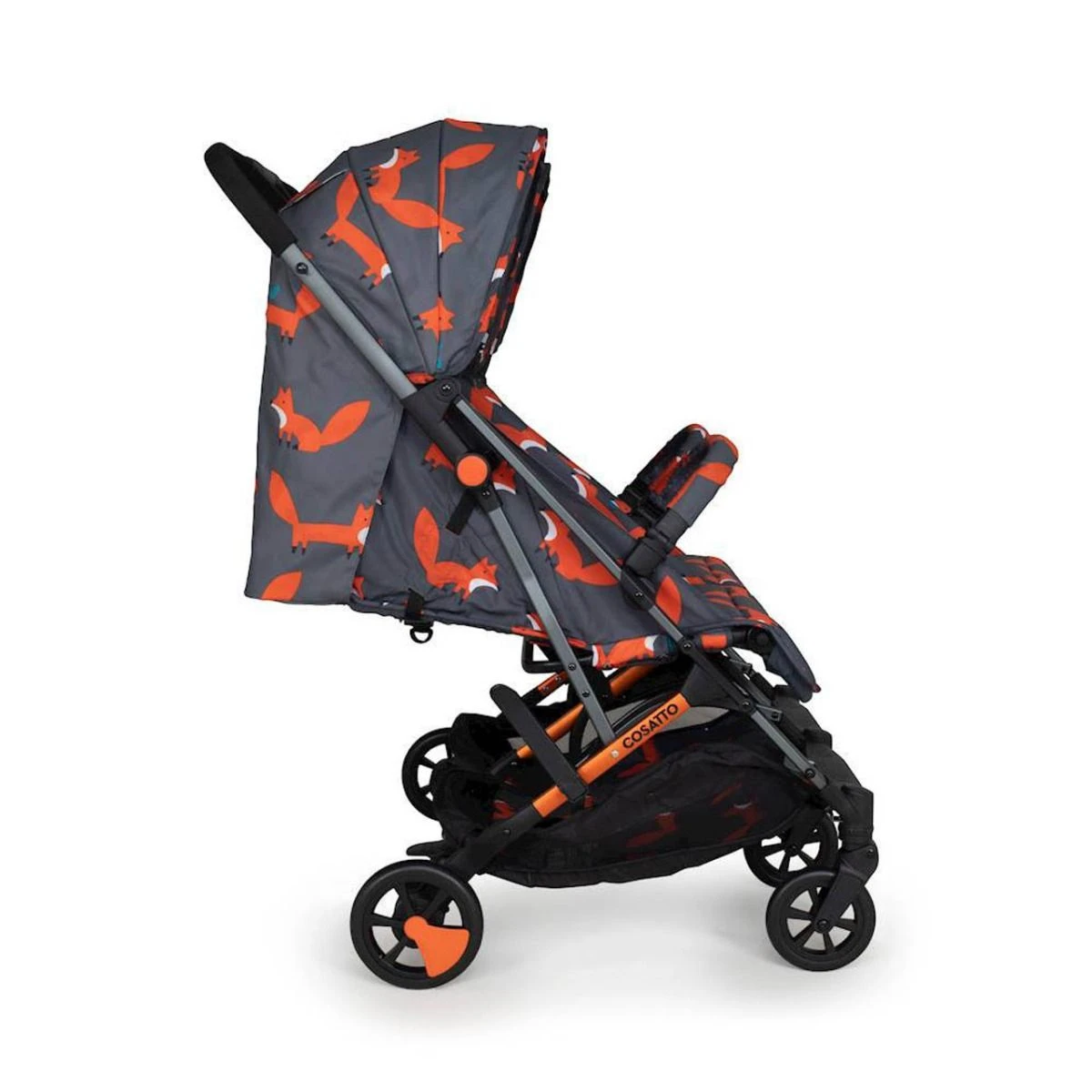 Cosatto Woosh Double Stroller And Footmuff Bundle - Charcoal Mister Fox 8 Cosatto Woosh Double Stroller And Footmuff Bundle - Charcoal Mister Fox - Image 6