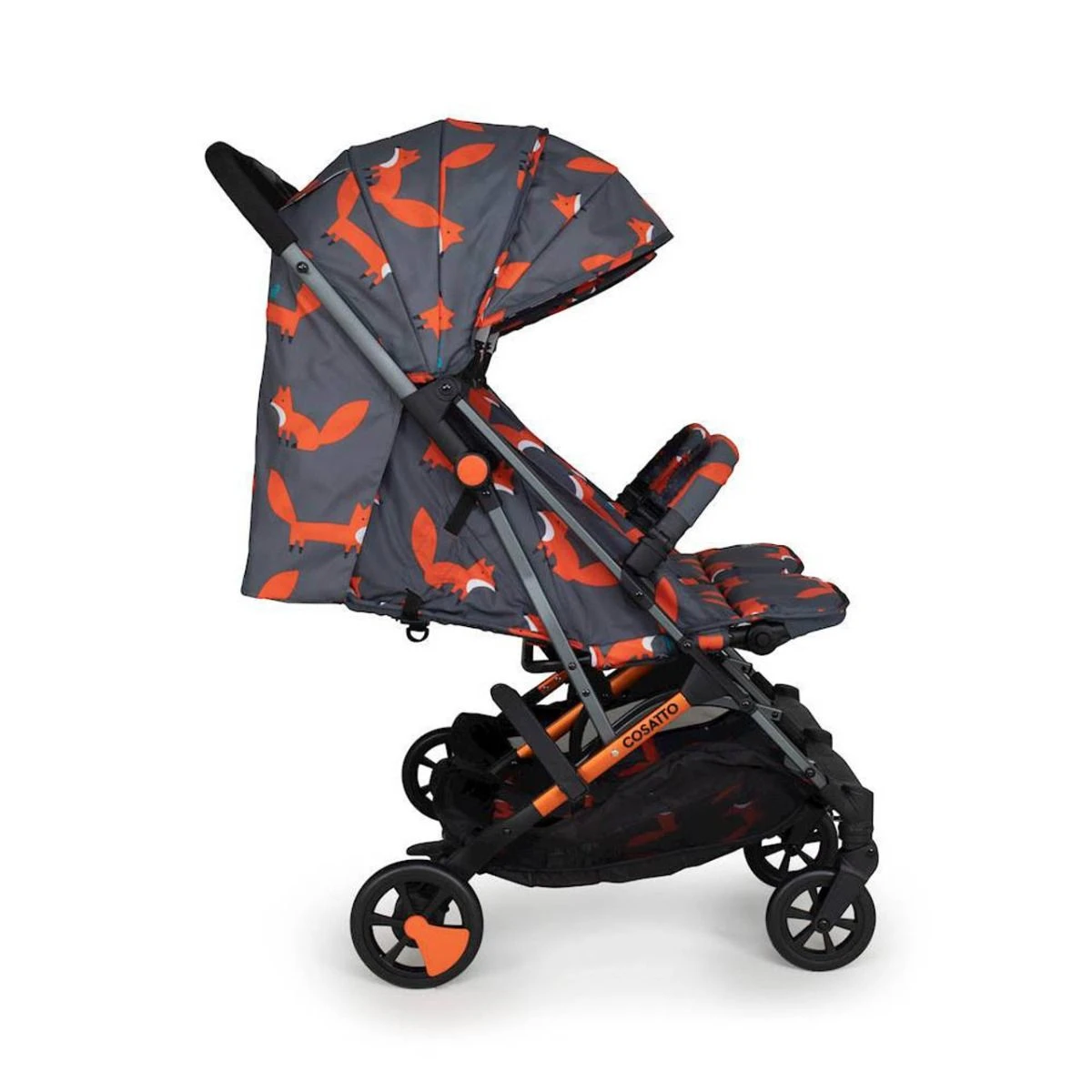 Cosatto Woosh Double Stroller And Footmuff Bundle - Charcoal Mister Fox 9 Cosatto Woosh Double Stroller And Footmuff Bundle - Charcoal Mister Fox - Image 7