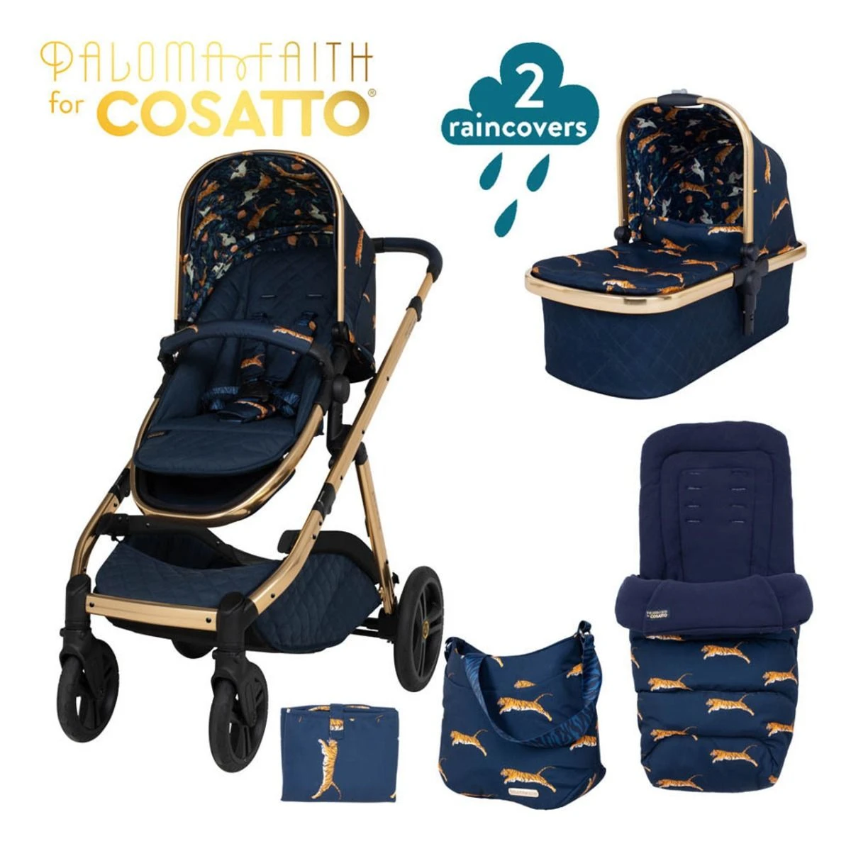 Cosatto X Paloma Faith Wow XL Pram & Accessories Bundle - On The Prowl 3 Cosatto X Paloma Faith Wow XL Pram & Accessories Bundle - On The Prowl
