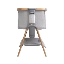 Tutti Bambini CoZee Air Bedside Crib - Oak And Silver -Baby Products Store cozee air oak sterling 4