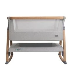 Tutti Bambini CoZee Air Bedside Crib - Oak And Silver -Baby Products Store cozee air oak sterling 5