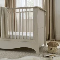 CuddleCo Clara 2 Piece Nursery Furniture Set (Cot Bed & Dresser) - Cashmere And Ash -Baby Products Store cuddleco clara cot bed cashmere 10 1