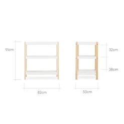 CuddleCo Nola 2 Piece Nursery Furniture Set - White And Natural -Baby Products Store cuddleco nola changer white natural 5