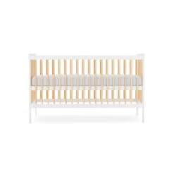CuddleCo Nola Cot Bed - White And Natural -Baby Products Store cuddleco nola cot bed white natural 5 2