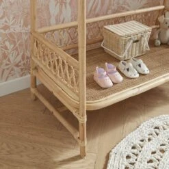 CuddleCo Aria 3 Piece Set With Crib, Changer & Clothes Rail - Rattan -Baby Products Store cuddleco web 1600x1600 aria07 lr rail detail 1
