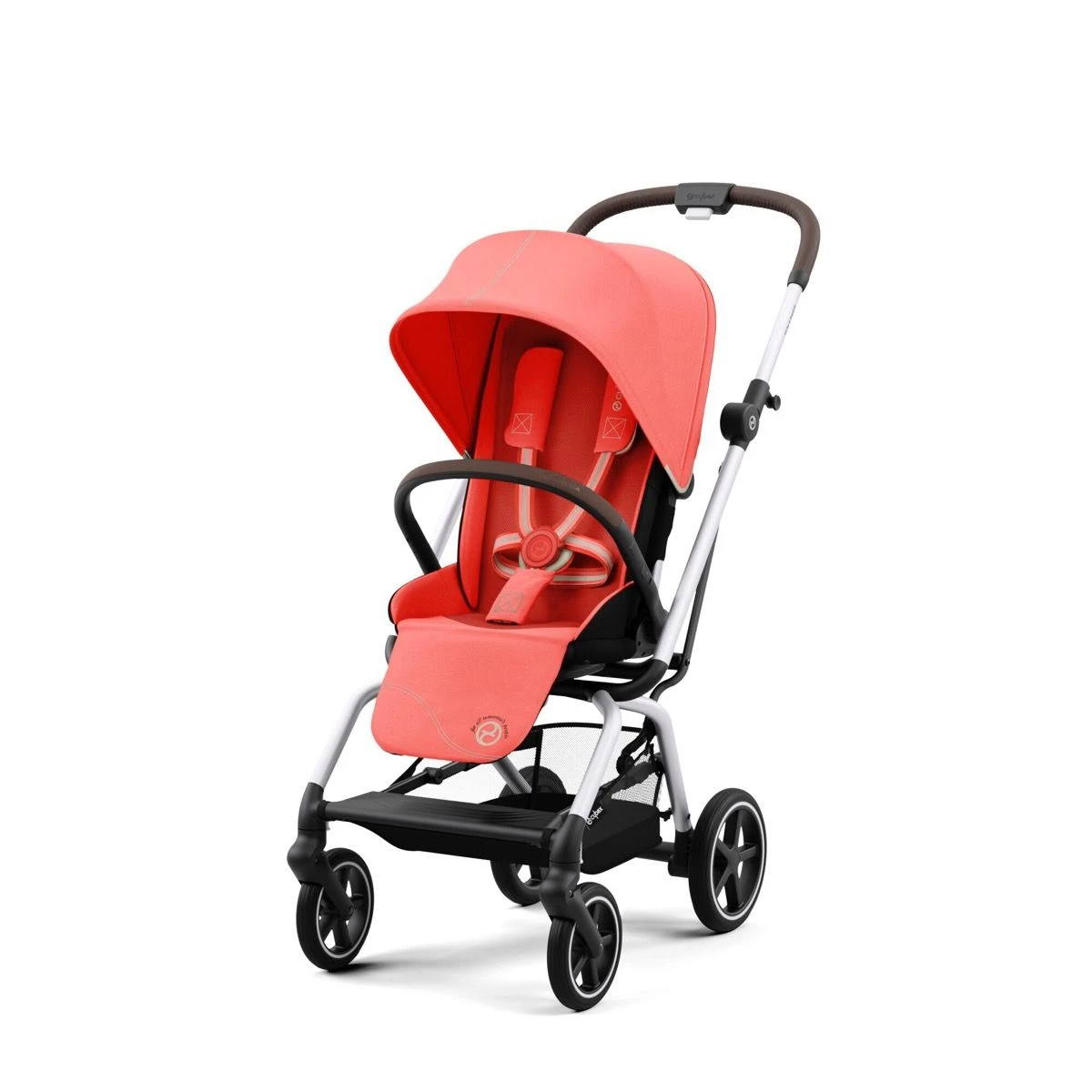 Cybex Eezy S Twist+ 2 Silver Stroller - Hibiscus Red 4 Cybex Eezy S Twist+ 2 Silver Stroller - Hibiscus Red - Image 2