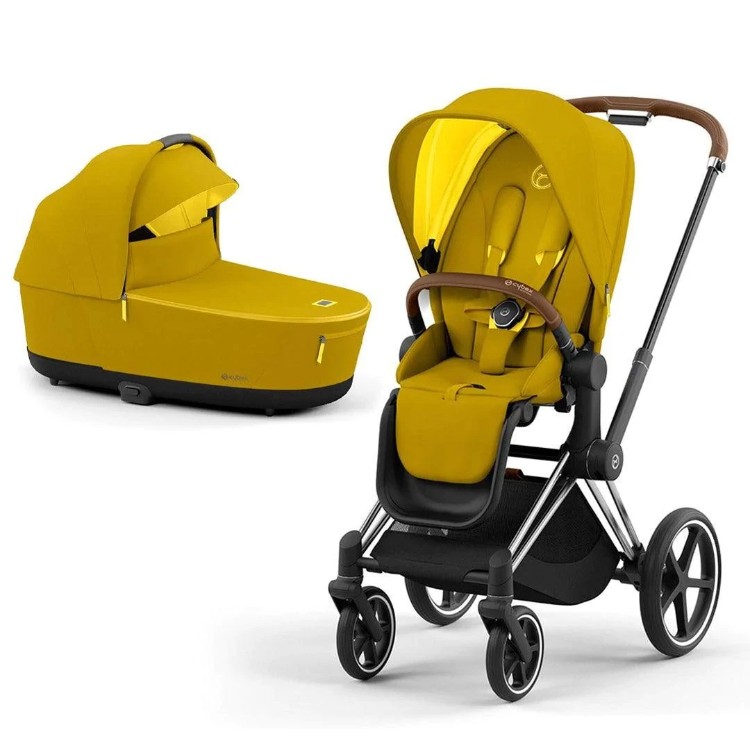 Cybex Priam Pushchair With Lux Carrycot - Mustard Yellow (2022) 4 Cybex Priam Pushchair With Lux Carrycot - Mustard Yellow (2022) - Image 2