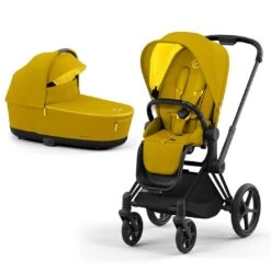 Cybex Priam Pushchair With Lux Carrycot - Mustard Yellow (2022) 14 Cybex Priam Pushchair With Lux Carrycot - Mustard Yellow (2022) -Baby Products Store cybex priam matt black mustard yellow stroller lux 1