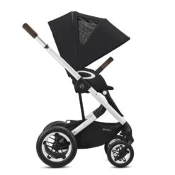 Cybex Talos S Lux Silver Stroller - Deep Black -Baby Products Store cybex talos s lux pushchair silver frame deep black 3 1