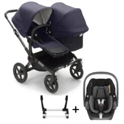 Bugaboo Donkey 5 Duo Complete Travel System With Maxi-Cosi Pebble 360 -Baby Products Store donkey 5 duo bundle complete dark navy pebble 360 1