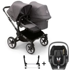 Bugaboo Donkey 5 Duo Complete Travel System With Maxi-Cosi Pebble 360 -Baby Products Store donkey 5 duo bundle complete grey melange pebble 360 1