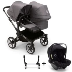 Bugaboo Donkey 5 Duo Complete Travel System With Turtle Air -Baby Products Store donkey 5 duo bundle complete grey melange turtle air 1