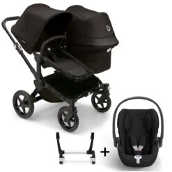 Bugaboo Donkey 5 Duo With Cybex Cloud T Travel System - Styled By You -Baby Products Store donkey 5 duo bundle complete midnight black cloud t