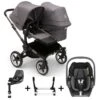 Bugaboo Donkey 5 Duo With Maxi-Cosi Pebble 360 Travel System - Graphite/Grey Melange -Baby Products Store donkey 5 duo bundle isofix pebble 360 complete grey melange