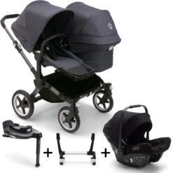 Bugaboo Donkey 5 Duo With Turtle Air + Rotating Base Travel System - Styled By You 16 Bugaboo Donkey 5 Duo With Turtle Air + Rotating Base Travel System - Styled By You -Baby Products Store donkey 5 duo bundle isofix turtle air 2022 complete stormy blue 1