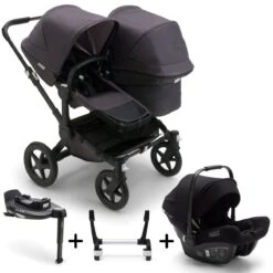 Bugaboo Donkey 5 Duo With Turtle Air + Rotating Base Travel System - Styled By You 18 Bugaboo Donkey 5 Duo With Turtle Air + Rotating Base Travel System - Styled By You -Baby Products Store donkey 5 duo bundle isofix turtle air 2022 complete washed black 1