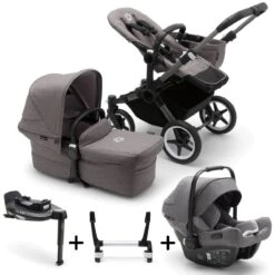 Bugaboo Donkey 5 Mono With Turtle Air Travel System - Graphite/Grey Melange -Baby Products Store donkey 5 mono bundle isofix turtle air 2022 complete grey melange