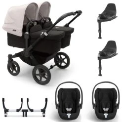 Bugaboo Donkey 5 Twin With Cybex Cloud T + Rotating Base Travel System - Styled By You -Baby Products Store donkey 5 twin bundle cloud t complete styled by you 2