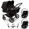Bugaboo Donkey 5 Twin With Cybex Cloud T Travel System - Styled By You -Baby Products Store donkey 5 twin complete bundle cloud t midnight black