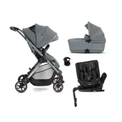 Silver Cross Dune + First Bed Folding Carrycot + Motion All Size - Glacier