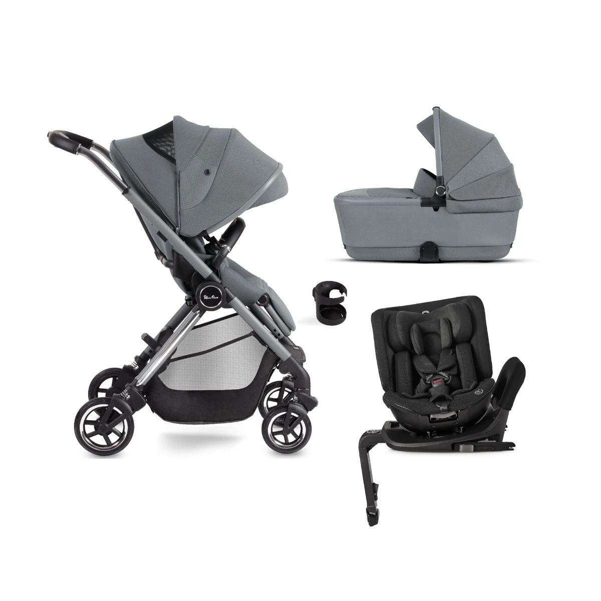 Silver Cross Dune + First Bed Folding Carrycot + Motion All Size - Glacier 3 Silver Cross Dune + First Bed Folding Carrycot + Motion All Size - Glacier