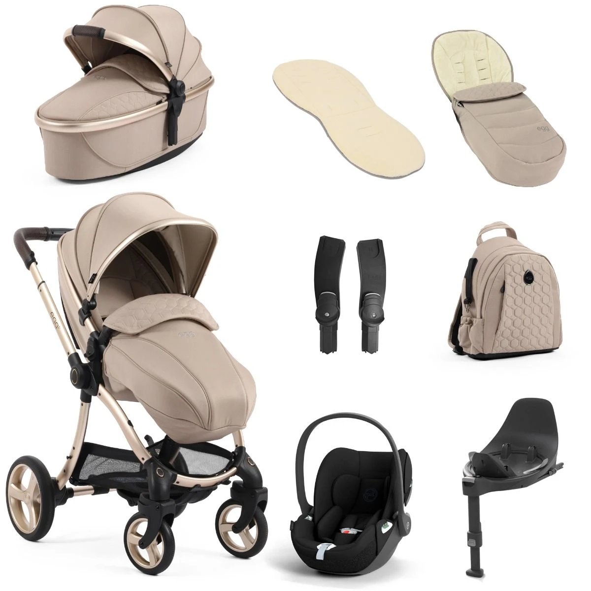 Egg 3 Luxury Cybex Cloud T I-Size Travel System Bundle - Feather 3 Egg 3 Luxury Cybex Cloud T I-Size Travel System Bundle - Feather