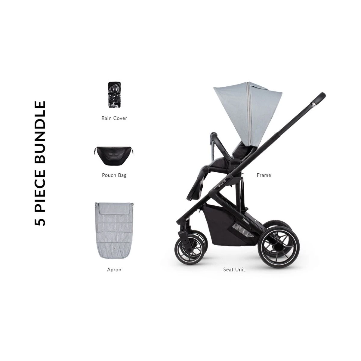 Venicci Empire Pushchair + Accessory Pack - Urban Grey 4 Venicci Empire Pushchair + Accessory Pack - Urban Grey - Image 2