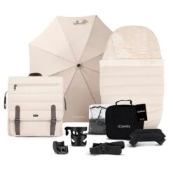 ICandy Peach 7 Pushchair Travel System Bundle With Cybex Cloud T ISize Car Seat & Base - Biscotti -Baby Products Store icandy peach 7 accessories blonde biscotti bundle accessories 4