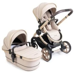 ICandy Peach 7 Pushchair Travel System Bundle With Cybex Cloud T ISize Car Seat & Base - Biscotti -Baby Products Store icandy peach 7 blonde biscotti 1