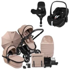 ICandy Peach 7 Pushchair Travel System Bundle With Maxi-Cosi Pebble 360 PRO ISize Car Seat & Base - Cookie