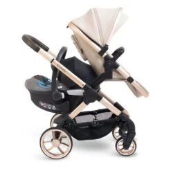 ICandy Peach 7 Double Pushchair Travel System Bundle With Cocoon ISize Car Seat & Base - Biscotti -Baby Products Store icandy peach 7 double biscotti 3 1