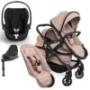 ICandy Peach 7 Double Pushchair Travel System Bundle With Cybex Cloud T ISize Car Seat & Base - Cookie -Baby Products Store icandy peach 7 double cloud t base bundle cookie