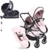 ICandy Peach 7 Double Pushchair Travel System Bundle With Cocoon ISize Car Seat & Base - Blush -Baby Products Store icandy peach 7 double cocoon base bundle blush