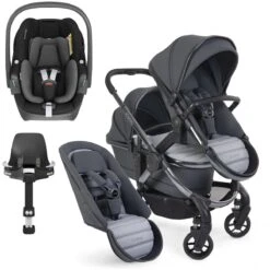 ICandy Peach 7 Double Pushchair Travel System Bundle With Maxi-Cosi Pebble 360 ISize Car Seat & Base - Truffle