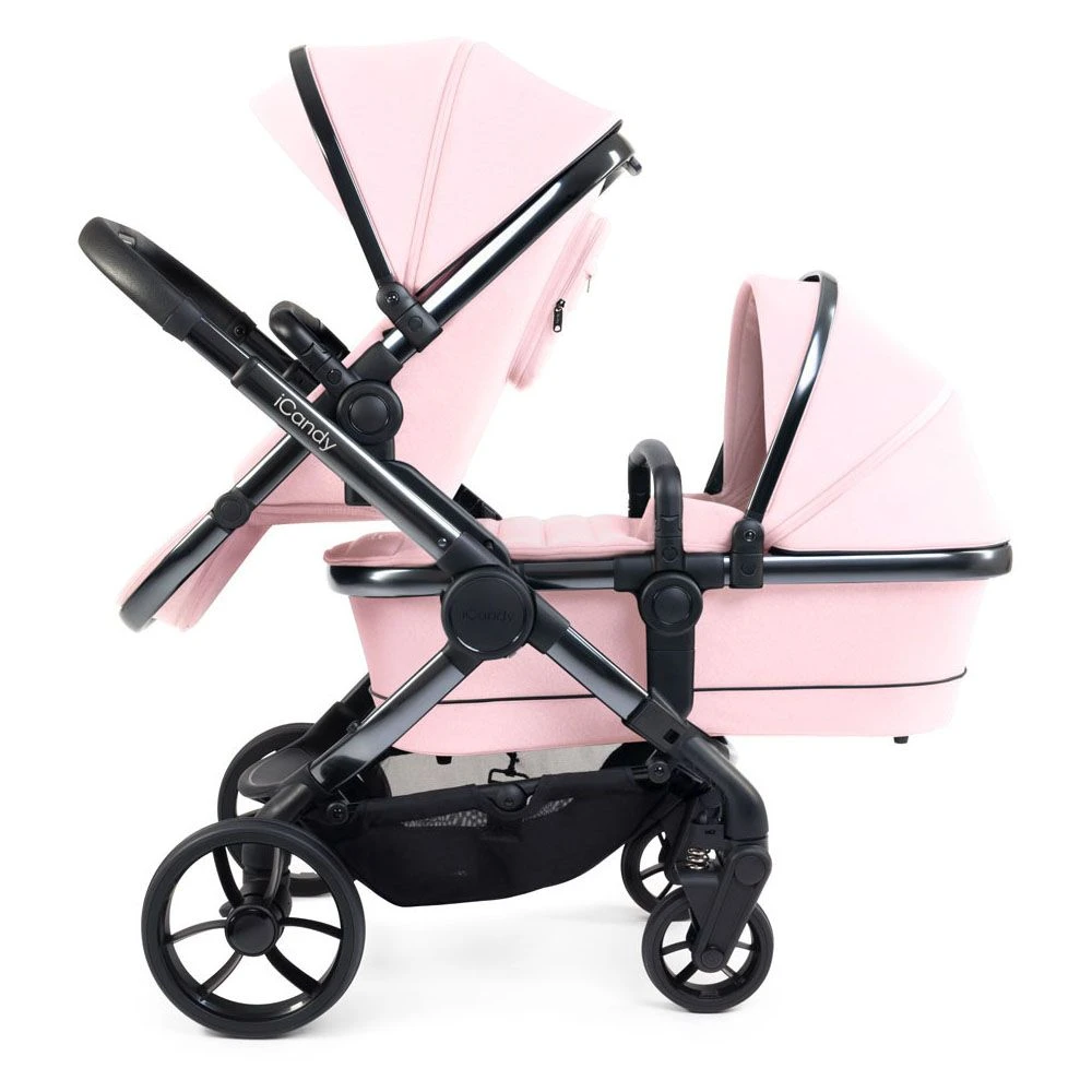 ICandy Peach 7 Double Pushchair Travel System Bundle With Maxi-Cosi Cabriofix I-Size Car Seat & Base - Blush 5 ICandy Peach 7 Double Pushchair Travel System Bundle With Maxi-Cosi Cabriofix I-Size Car Seat & Base - Blush - Image 3