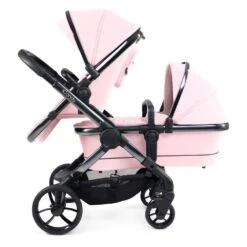 ICandy Peach 7 Double Pushchair Travel System Bundle With Maxi-Cosi Pebble 360 PRO ISize Car Seat & Base - Blush -Baby Products Store icandy peach 7 double phantom blush 2 5