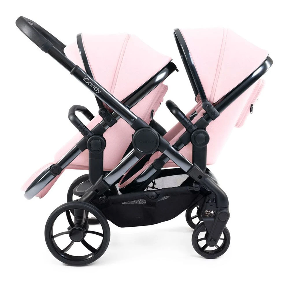 ICandy Peach 7 Twin Pushchair Travel System Bundle With Cocoon ISize Car Seat & Base - Blush 6 ICandy Peach 7 Twin Pushchair Travel System Bundle With Cocoon ISize Car Seat & Base - Blush - Image 4