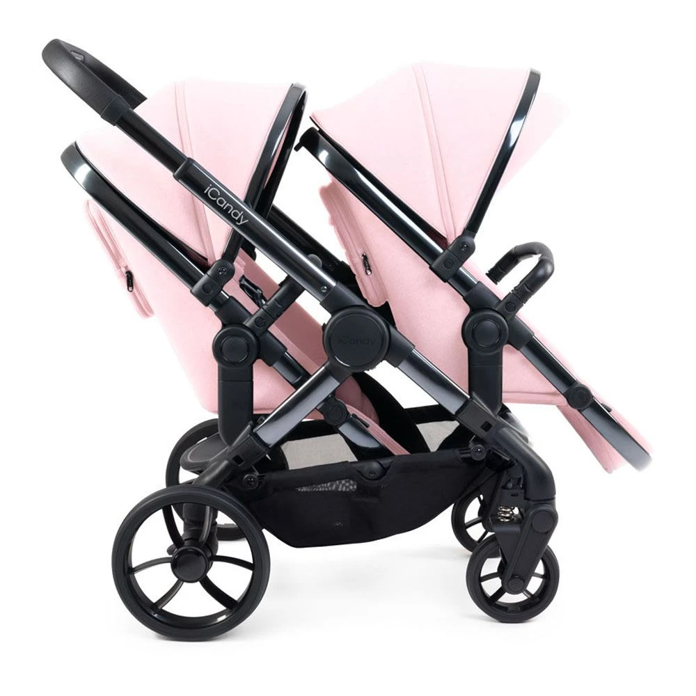 ICandy Peach 7 Twin Pushchair Travel System Bundle With Cocoon ISize Car Seat & Base - Blush 7 ICandy Peach 7 Twin Pushchair Travel System Bundle With Cocoon ISize Car Seat & Base - Blush - Image 5