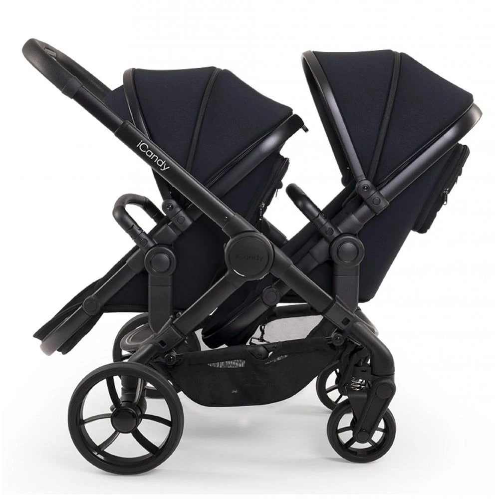 ICandy Peach 7 Twin Pushchair Travel System Bundle With Maxi-Cosi Pebble 360 PRO ISize Car Seat & Base - Black Edition 6 ICandy Peach 7 Twin Pushchair Travel System Bundle With Maxi-Cosi Pebble 360 PRO ISize Car Seat & Base - Black Edition - Image 4