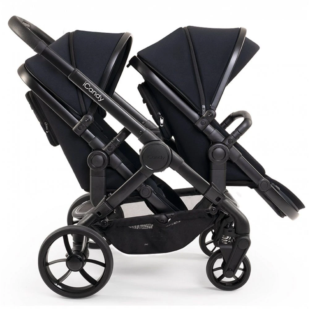 ICandy Peach 7 Twin Pushchair Travel System Bundle With Maxi-Cosi Pebble 360 PRO ISize Car Seat & Base - Black Edition 7 ICandy Peach 7 Twin Pushchair Travel System Bundle With Maxi-Cosi Pebble 360 PRO ISize Car Seat & Base - Black Edition - Image 5
